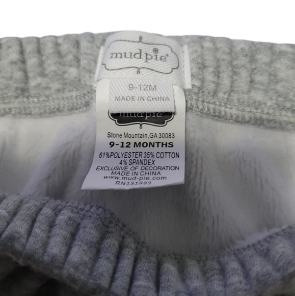 Mud Pie  Baby Girl   9-12 mo. 2-piece set   Pink & Gray - Picture 15 of 16